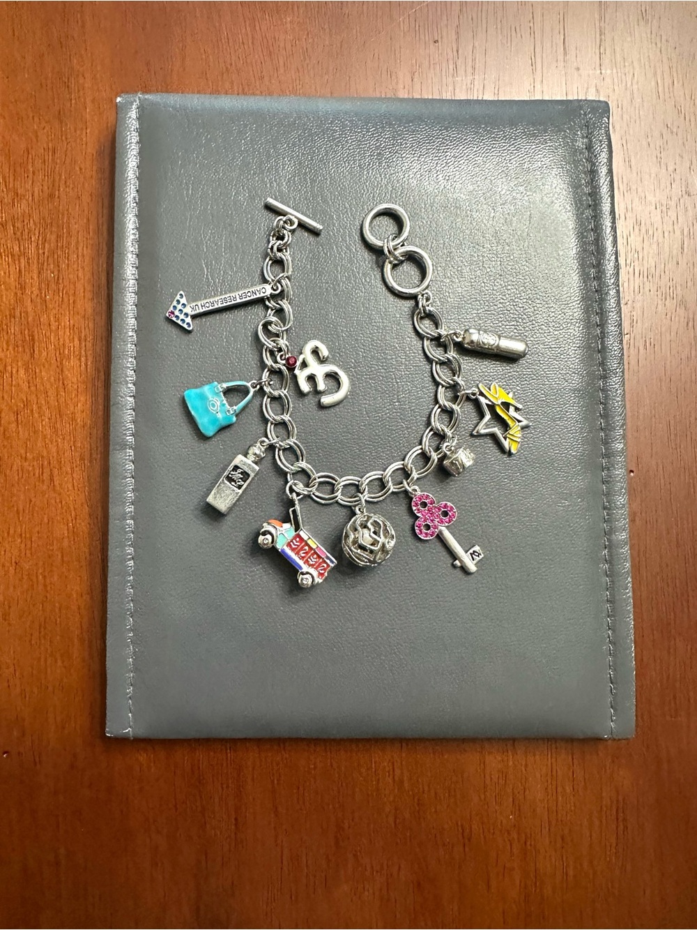 Vintage Silver-Tone Charm Bracelet